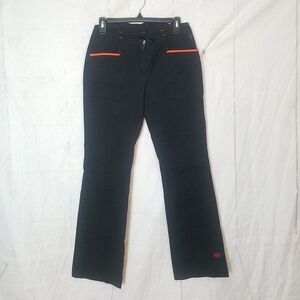 Harley Davidson Black Zip Front Bootcut Pants